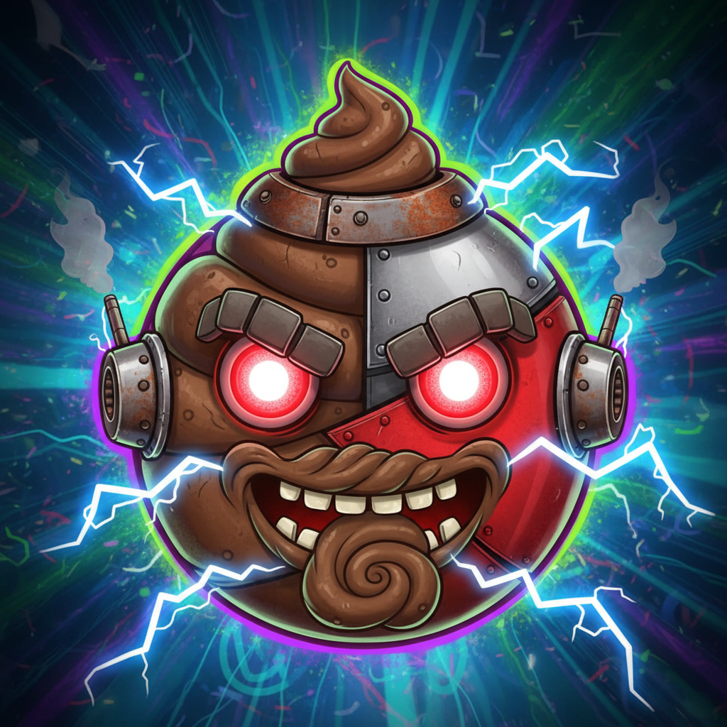 Cyborg poop mutant artwork
